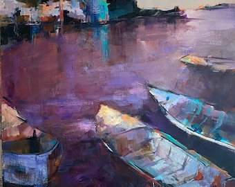Seascape Painting: The Color of Evening