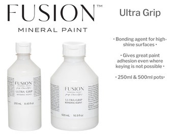 Fusion Ultra Grip bonding agent, Fusion Mineral paint, slippery shiny & smooth surface adhesion primer, laminate primer, 250ml 500ml pots.
