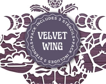 Plantillas, Velvet Wings, de Made by Marley, 3 hojas A4 por paquete.