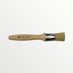 Stencil brush by Posh Chalk, soft natural bristles & ergonomic wooden handle. Perfect brush for applying stencils and for adding texture.