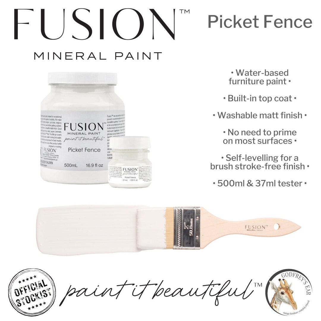 Fusion Mineral Paint Picket Fence Bright White Furniture Etsy