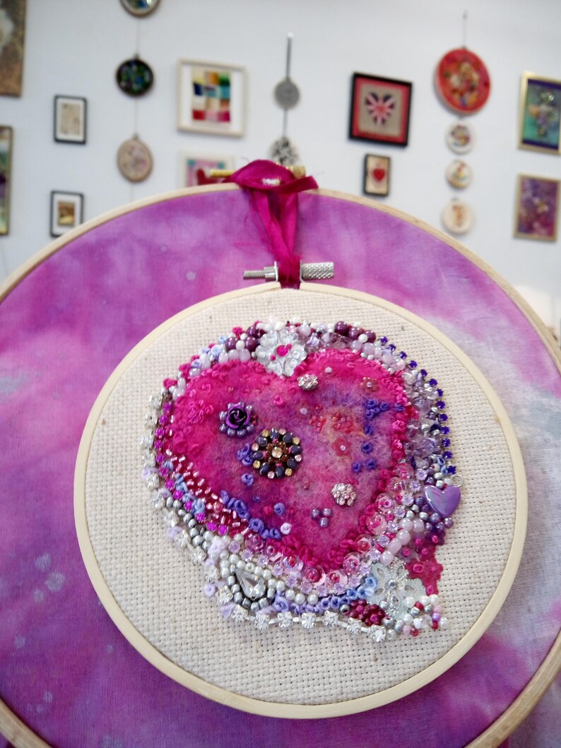 Hand embroidered hoop art image 5