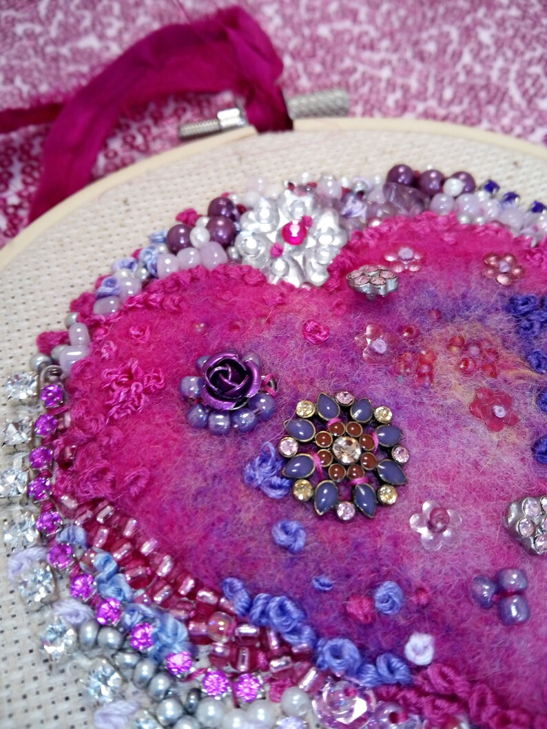 Hand embroidered hoop art image 2