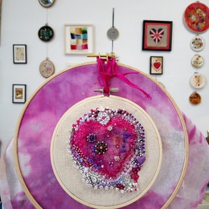 Hand embroidered hoop art image 4