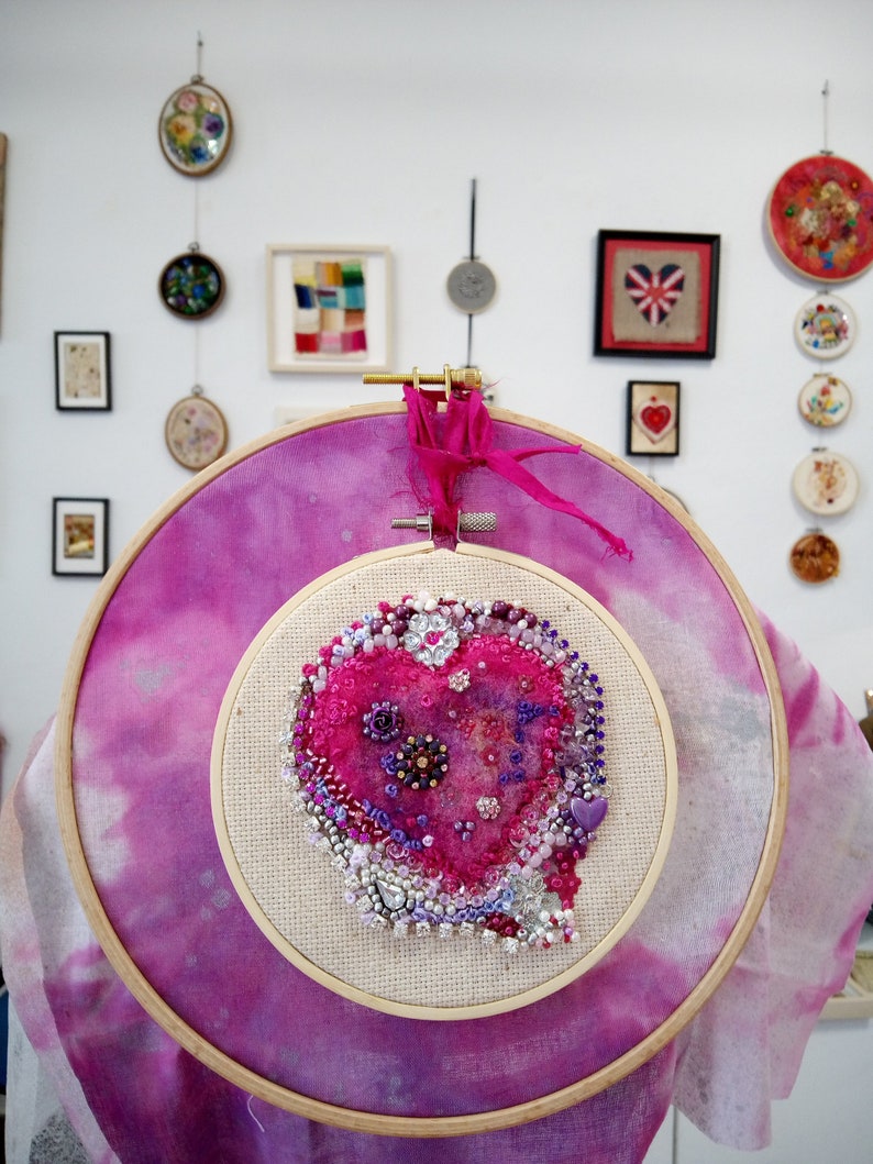 Hand embroidered hoop art image 4