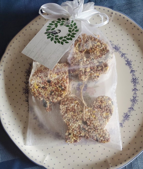 Bird Seed Feeders Set Of 3 Butterfly Flower Set Etsy