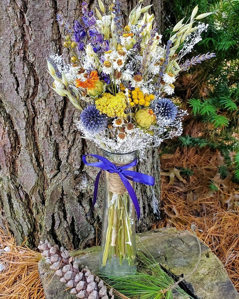 Dried flower Bud Vase Arrangement. With or Without Vase. Etsy