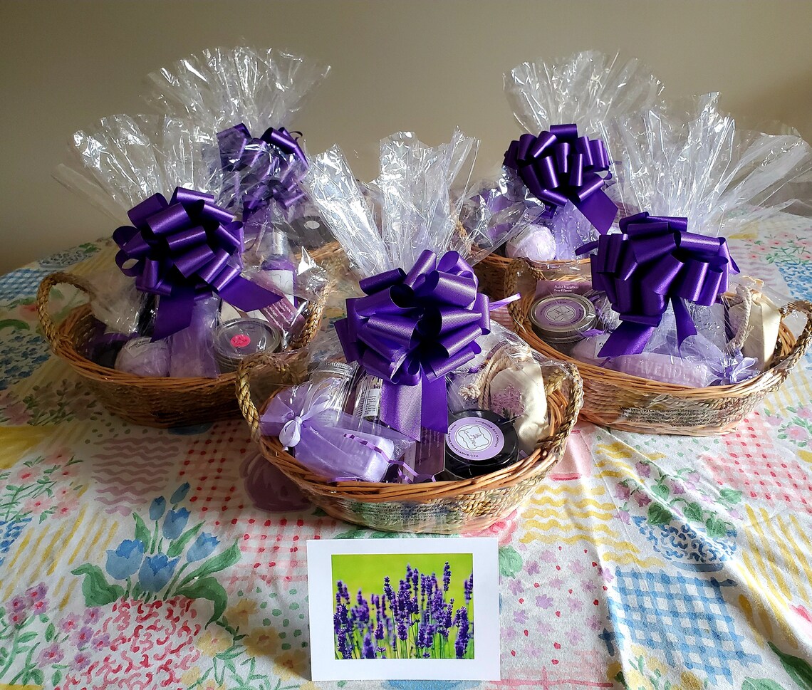 Lavender Gift baskets. Stress Relief Basket. Aromatherapy Etsy