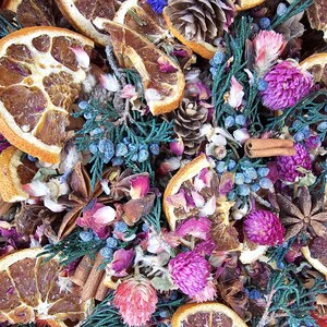 Natural Potpourri: Citrus Rose Spice, Winter Holiday Decor (4 Cups)
