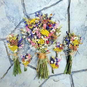 Country Meadow Farmhouse Bouquet. Dried Wedding bouquet.  Wildflower bouquet. Country or Farmhouse wedding