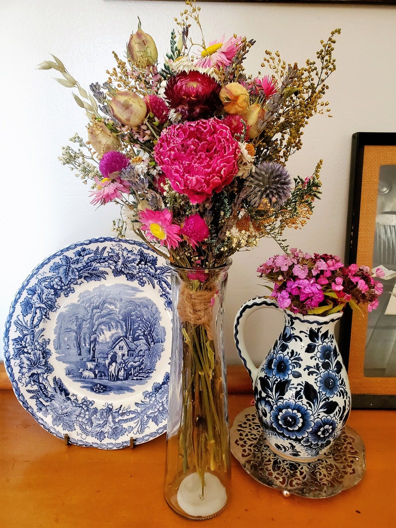 Dried flower Bud Vase Arrangement. With or Without Vase. Etsy