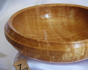 Nice Quilt Pattern, Quilted Big Leaf Maple, Wood Bowl, Wooden Bowls Handmade, #2273