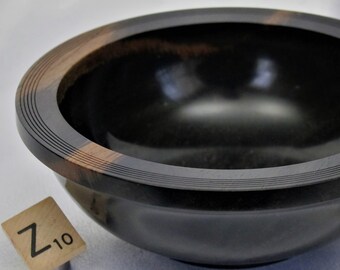 African Gabon Ebony Bowl Kwanzaa Gifts Fifth Anniversary Wood Wooden Bowls Handmade Fine Woodworking Art 1649