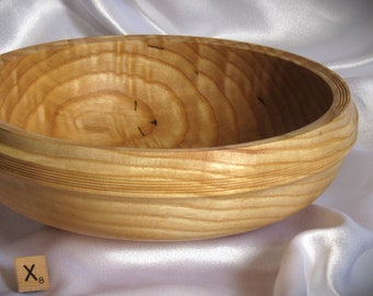 Northeastern Ash thick salad bowl for two #2187