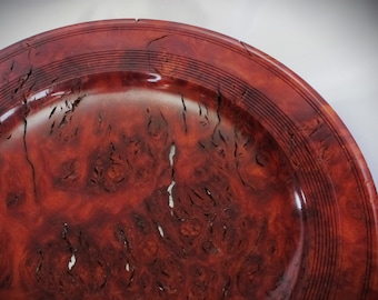 Australian Outback, Jarrah Burl plate, Burl platter, Wood platters, Wooden Bowl Handmade, Fine Woodworking, #2256