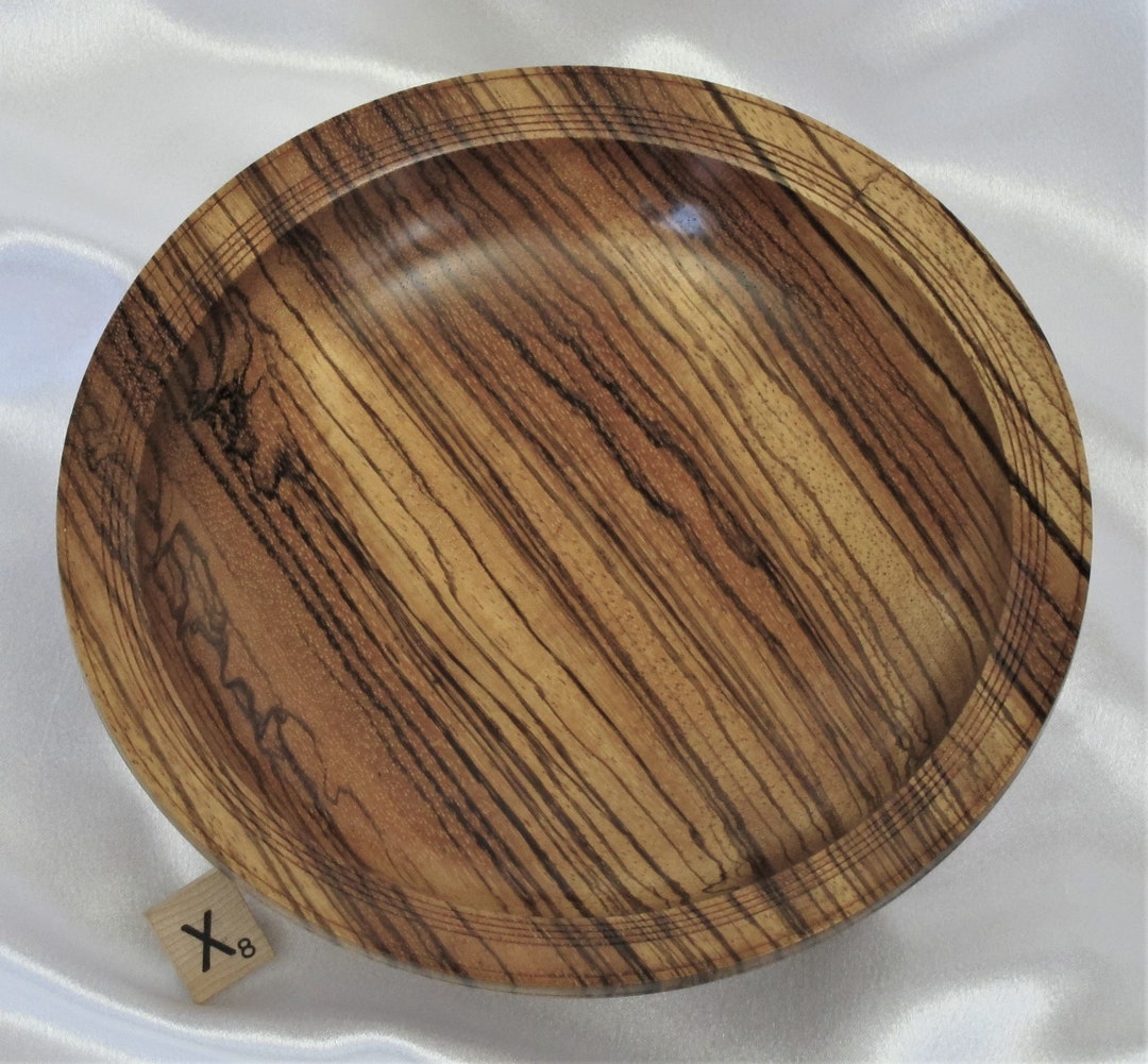 West African Zebrawood Wooden Bowl Handmade in Montana Etsy