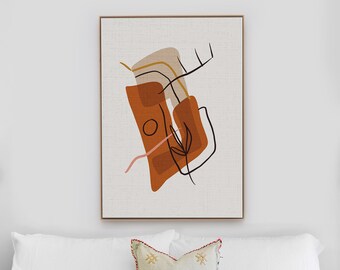 Boho Line art print Boho sun art Minimal art print Botanical Line art print Modern art Abstract boho line art Abstract minimalistic print
