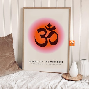 Om wall decor Om Sign Om wall art Yoga wall decor Boho Nursery wall decor Spiritual Gift Manifestation Yoga Teacher gift auspicious gift