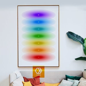 Chakras wall art Aura poster Rainbow gradient poster Chakra Wall hanging Chakra decor Meditation decor chakra awakening spiritual yoga decor