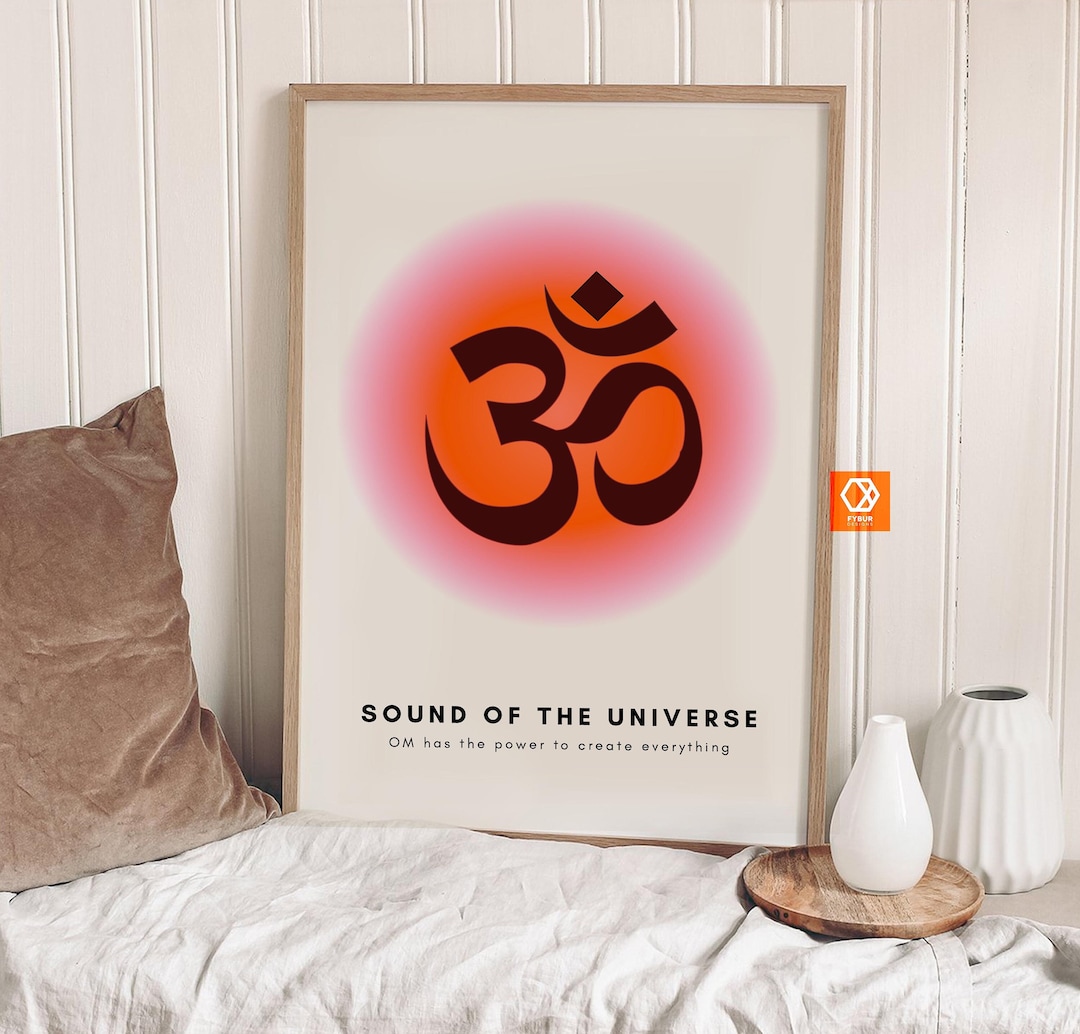 Om Wall Decor Om Sign Om Wall Art Yoga Wall Decor Boho Nursery Wall