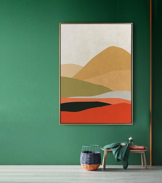 Modern art prints online - Desert print, Abstract art prints, Desert Landscape art, neutral prints, Mid Century Modern Art Large modern Art