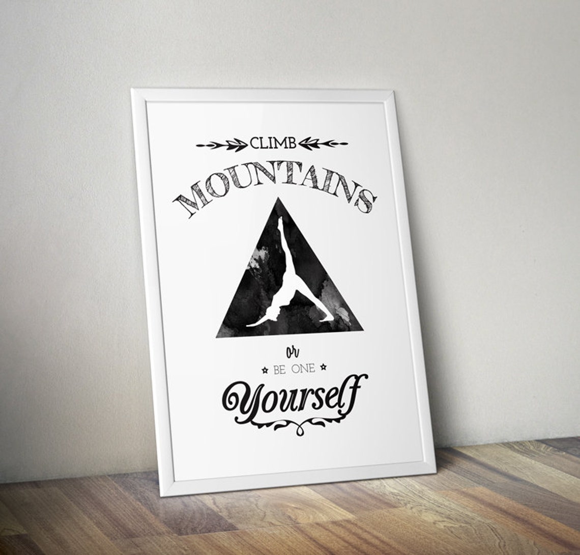 Yoga Poster Yoga Art Yoga Print Wall Art watercolor Etsy