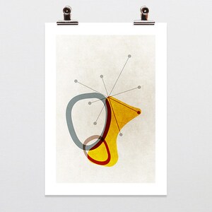 Sztuka modowa Sztuka połowy wieku Sztuka abstrakcyjna Sztuka retro Druk geometryczny Sztuka ścienna Druk skandynawski Druk minimalistyczny Sztuka Eamesa Abstrakcyjna Dekoracja ścienna Giclee zdjęcie 2