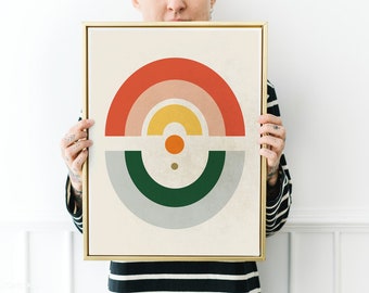 Mid Century Modern Art Prints Minimalist Artwork Nordic Style Art Mid Century Print Scandinavian Print Retro Mid century Abstract art print