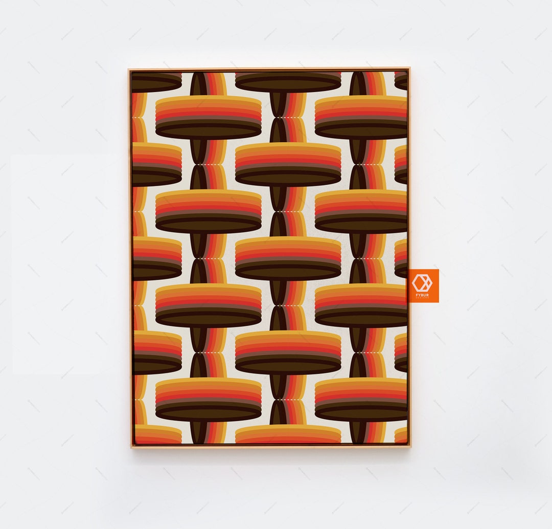 Groovy 70s Wall Art Retro 70s Decor, 70s Vintage Art, Mid Century Print