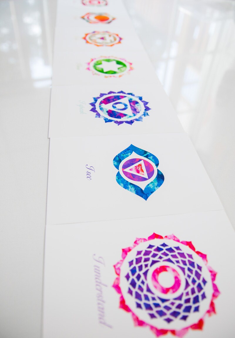 Yoga Prints Chakras Art SET of 7 Mandala Wall Art REIKI Art YOGA ...