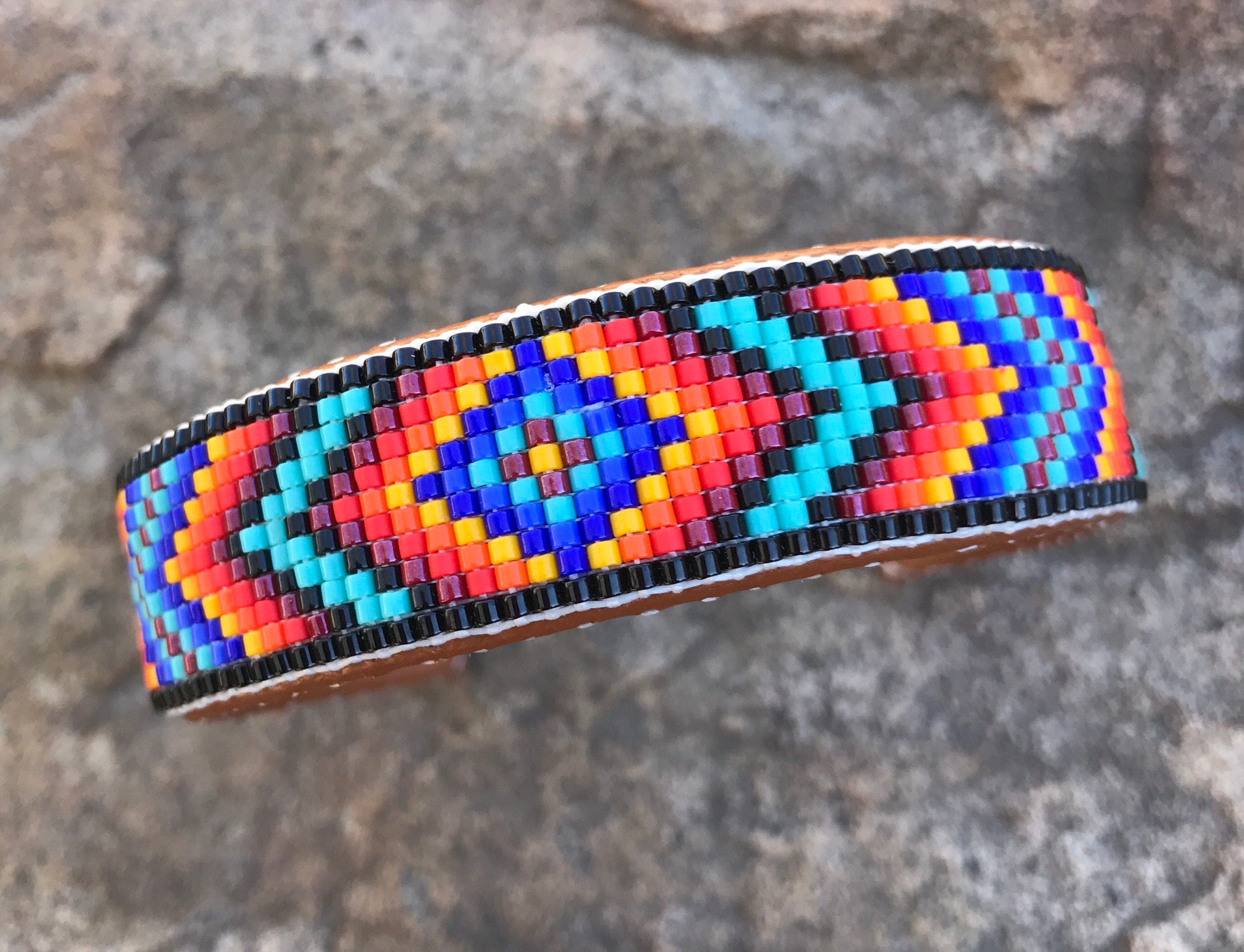 Geometric Beaded Print Bracelets Set