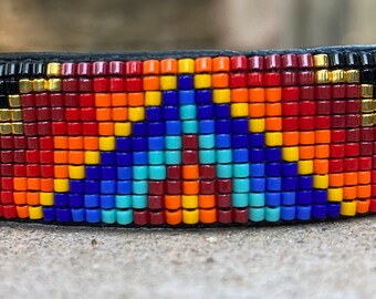 Beaded bracelet in Sunset Colors. Wonderful for Men and Women.