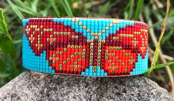 Beaded butterfly bracelet deals