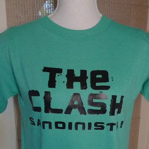 1980er Jahre The Clash Sandinista! Single Stitch Shirt (C) Licensed Roach &#39;80 * Womens M (38)