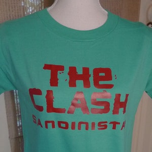 1980s The Clash Sandinista! Single Stitch Shirt (C) Licensed by Roach &#39;80 * Women&#39;s M (38)