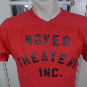 1960s-70s Larry Moyers Sr - Owner Moyer Theaters Jersey Shirt * Mens Med (41)