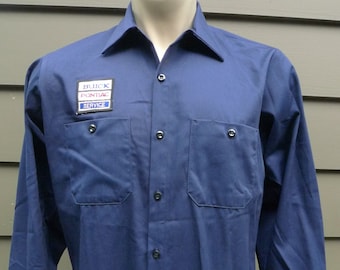 1990s Buick - Pontiac Station Mechanics Work Shirt * Size ML (46)