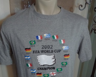 FIFA World Cup 2002 T-shirt Mens Large Official Football Soccer