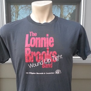 1986 Lonnie Brooks Band (Blues) Concert Single Stitch Shirt * Mens L (44)