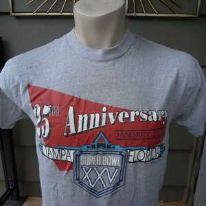 1991 Super Bowl XXV (NY Giant 20, Buffalo 19) Shirt * Mens Medium (40)