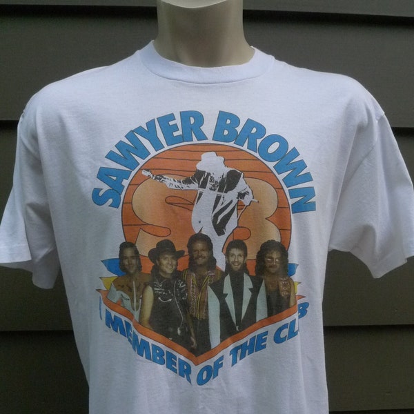 1985 Sawyer Brown Single Stitch Concert Shirt * Mens XL (46)