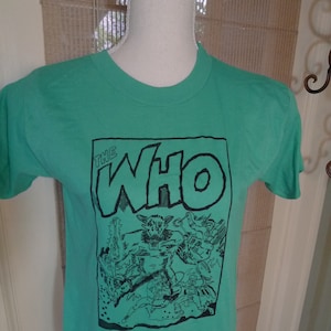 1970s The Who Single Stitch Shirt (C) Licensed by Roach &#39;74 * Women&#39;s M (38)