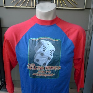 1976 Rolling Stones Single Stitch Shirt (C) Winterland &#39;76 * Mens Med (42)