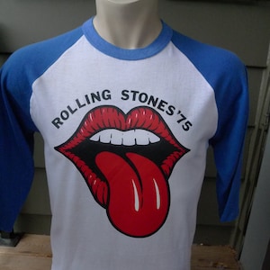 1975 Rolling Stones Single Stitch Shirt (C) Licensed by Roach &#39;75 * Mens Med (42)