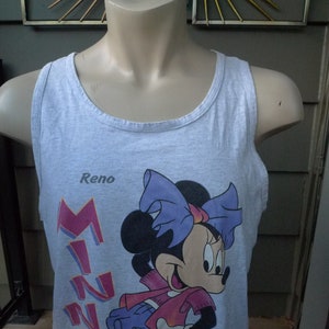 Size XL (46) ** 1990s Minnie Mouse Reno Shirt  (Single Sided) (Single Stitch)