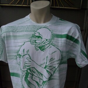 1991 Unworn All Over Print Football Single Stitch Shirt * Mens XL (47)