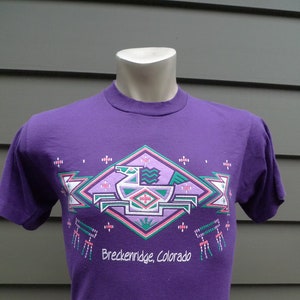 Size S (38) ** 1993 Breckenridge Colorado Single Stitch Shirt (Single Sided)