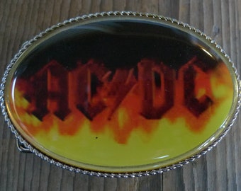 Cool 1980s AC DC Belt Buckle (Unworn)