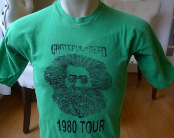 1980 Camisa gruesa doble Grateful Dead (C) con licencia de Roach '74 * M masculina (40)