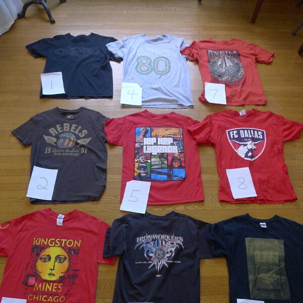 9 Different Size Large Bargain Shirts ** Lot 13